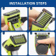 Universal comb-nozzle 0.4-10 mm for Philips One Blade shaver + 2 body combs + brush